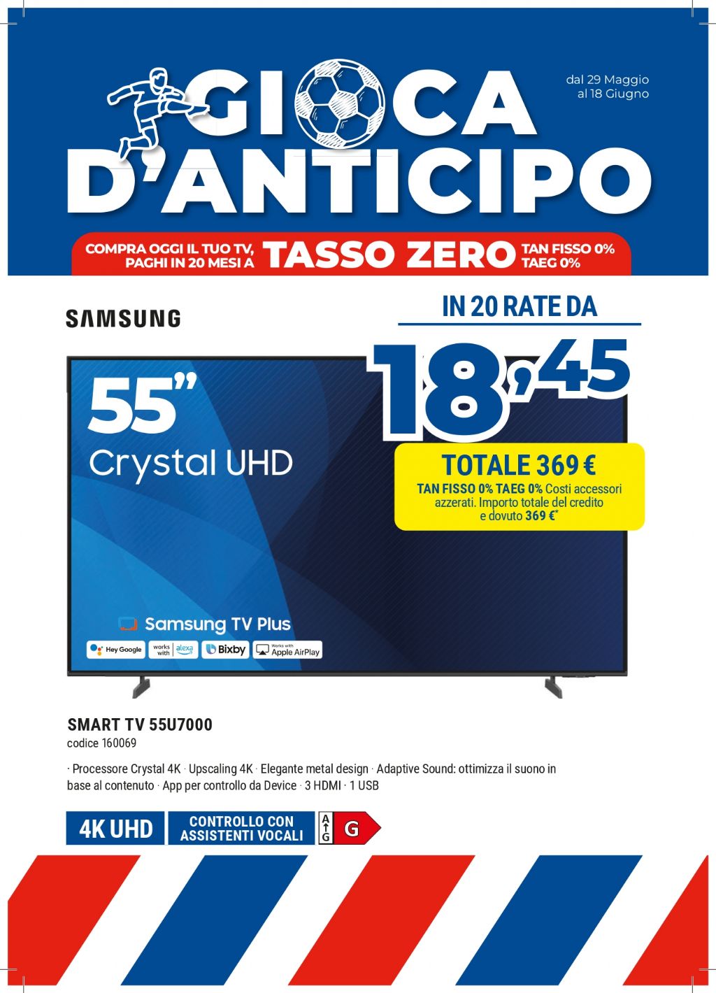 SAMSUNG 55U7000 4K CRYSTAL